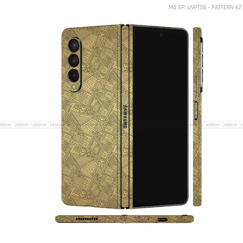 Dán Skin Galaxy Z Fold 6 Vân Pattern AZ Vàng | UVPT06