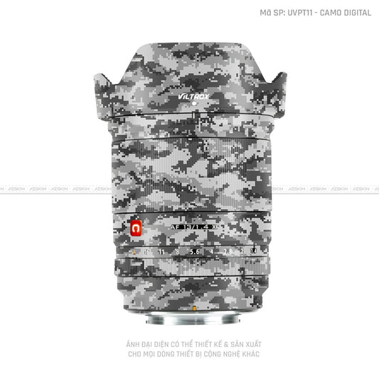 Dán Skin Ống Kính Viltrox Vân Camo Digital Xám | UVPT11