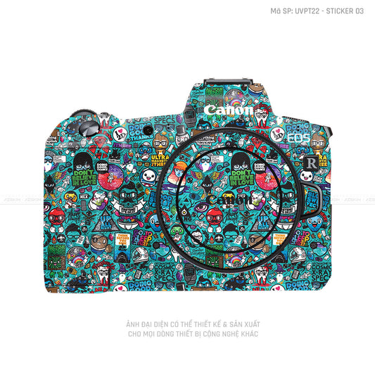 Dán Skin Máy Ảnh Canon Vân Nổi Sticker 03 | UVPT22
