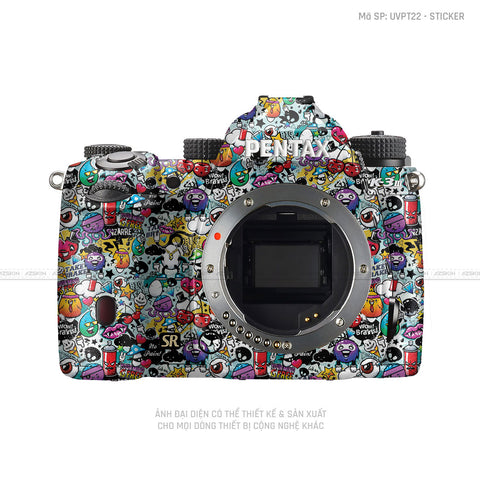 Dán Skin Máy Ảnh Pentax Vân Nổi Sticker 06 | UVPT22