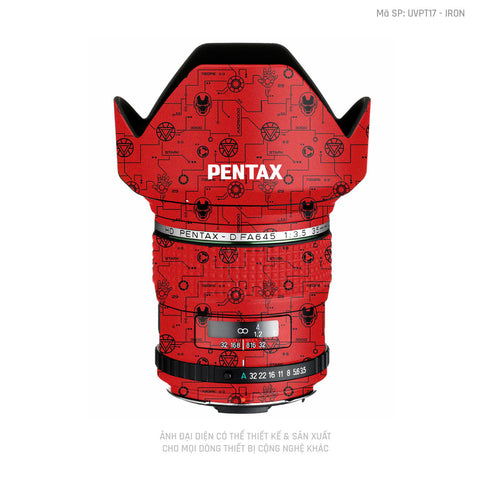 Dán Skin Ống Kính Pentax Vân IRonman Đỏ | UVPT17
