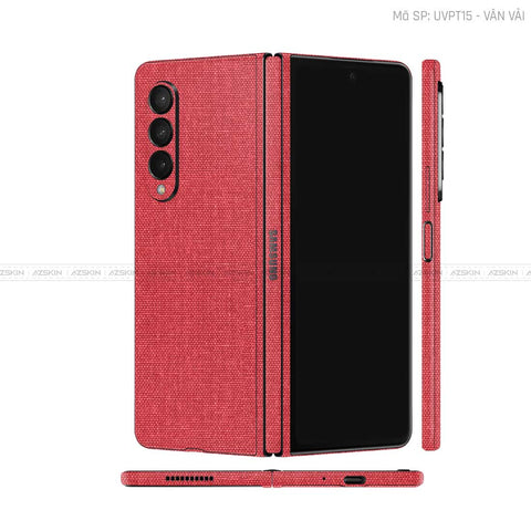 Dán Skin Galaxy Z Fold 6 Vân Vải Đỏ | UVPT15