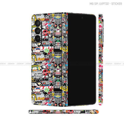 Dán Skin Galaxy Z Fold3 Vân Sticker 01 | UVPT22