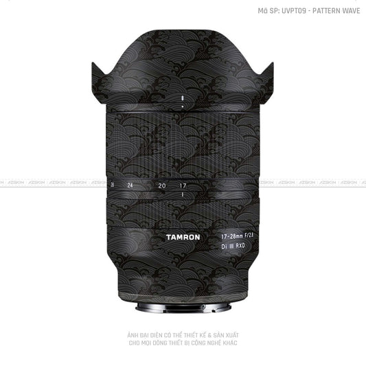 Dán Skin Ống Kính Tamron Vân Nổi Pattern Wave Đen | UVPT09