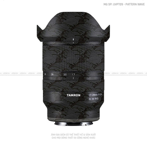 Dán Skin Ống Kính Tamron Vân Nổi Pattern Wave Đen | UVPT09