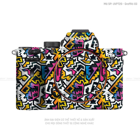 Dán Skin Máy Ảnh Sony Vân Nổi Graffiti 03 | UVPT20