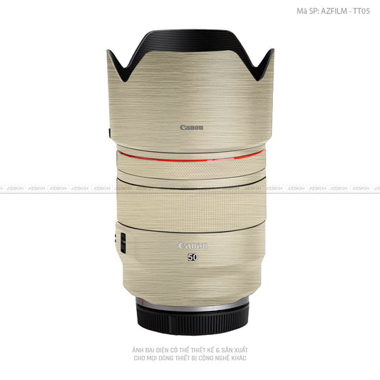 Dán Skin Ống Kính Canon Vân Xước Titan Vàng Đồng | AZFILM - TT05