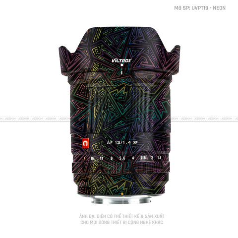 Dán Skin Ống Kính Viltrox Vân Nổi Neon 02 | UVPT19