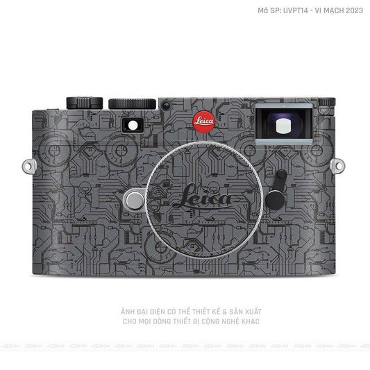 Dán Skin Máy Ảnh Leica Vân Nổi Vi Mạch 2023 Xám | UVPT14