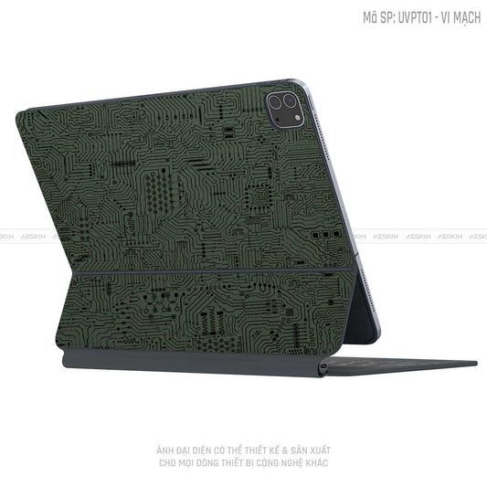 Dán Skin Magic Keyboard Vân Vi Mạch Xanh | UVPT01