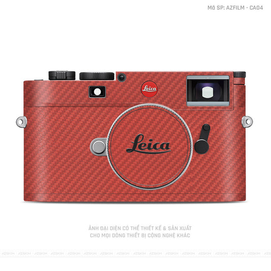 Dán Skin Máy Ảnh Leica Vân Carbon Đỏ | AZFILM - CA04