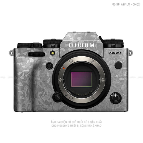 Dán Skin Máy Ảnh Fujifilm Vân Nổi Camo Xám | AZFILM - CM02