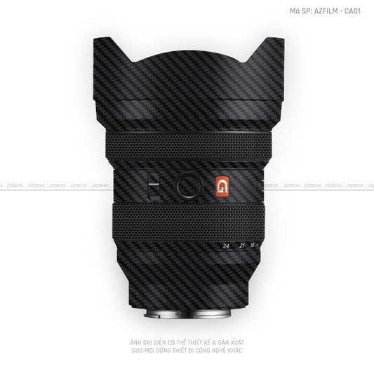 Skin Ống Kính Sony Vân Nổi Carbon Đen | AZFILM - CA01