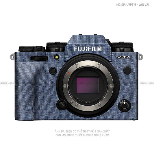 Dán Skin Máy Ảnh Fujifilm Vân Vải Xanh Bò | UVPT15