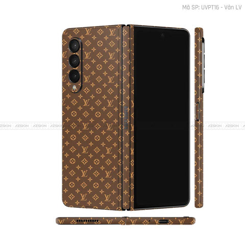 Dán Skin Galaxy Z Fold3 Vân LV Nâu | UVPT16