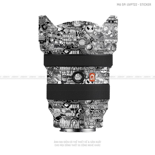 Dán Skin Ống Kính Sony Vân Nổi Sticker 02 | UVPT22