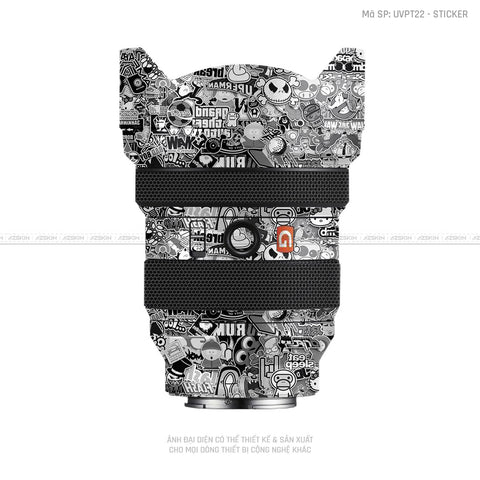 Dán Skin Ống Kính Sony Vân Nổi Sticker 02 | UVPT22