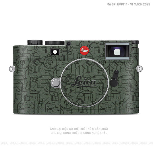 Dán Skin Máy Ảnh Leica Vân Nổi Vi Mạch 2023 Xanh | UVPT14