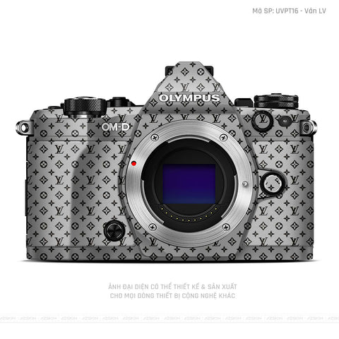 Dán Skin Máy Ảnh Olympus Vân Pattern LV Trắng | UVPT16