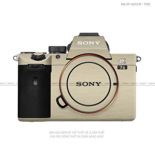 Dán Skin Máy Ảnh Sony Vân Titan Vàng Xước | AZFILM - TT05