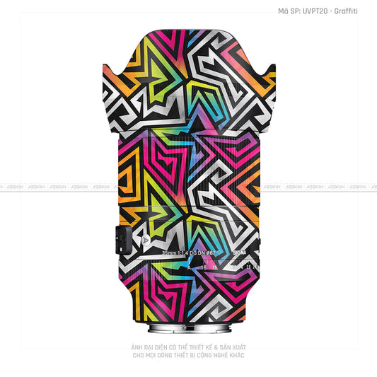 Dán Skin Ống Kính Sigma Vân Nổi Graffiti 01 | UVPT20