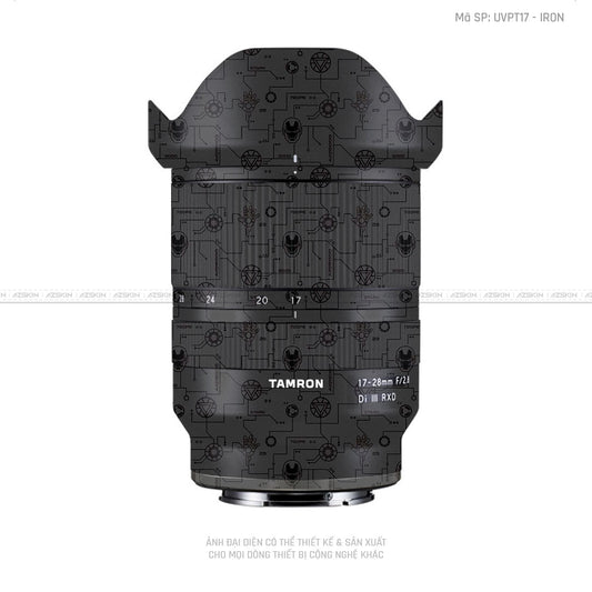 Dán Skin Ống Kính Tamron Vân Ironman Đen | UVPT17