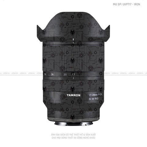 Dán Skin Ống Kính Tamron Vân Ironman Đen | UVPT17