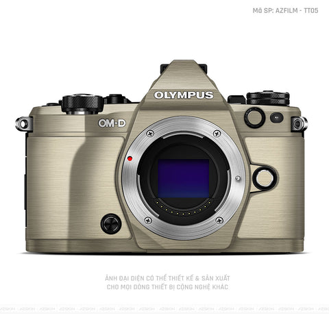 Dán Skin Máy Ảnh Olympus Vân Xước Titan Vàng | AZFILM - TT05