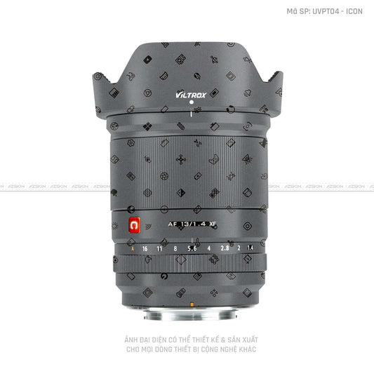 Dán Skin Ống Kính Viltrox Vân Nổi ICON Xám | UVPT04
