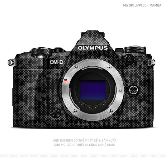 Dán Skin Máy Ảnh Olympus Vân Nổi Mamba Xám | UVPT05