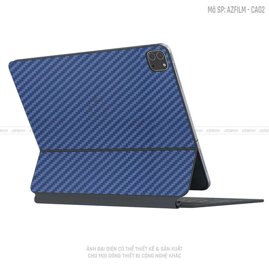 Dán Skin Magic Keyboard Vân Carbon Xanh | CA02
