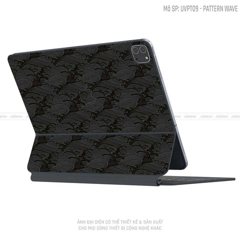 Dán Skin Magic Keyboard Vân Pattern Wave Đen | UVPT09