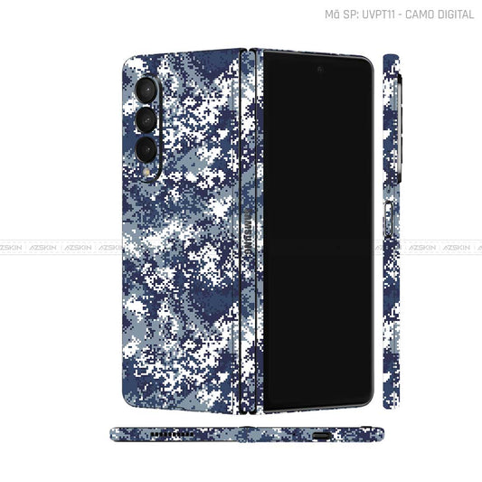 Dán Skin Galaxy Z Fold6 Vân Camo Digital Xanh | UVPT11
