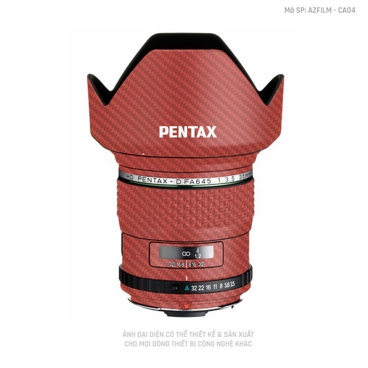 Dán Skin Ống Kính Pentax Vân Carbon Đỏ | AZFILM - CA04