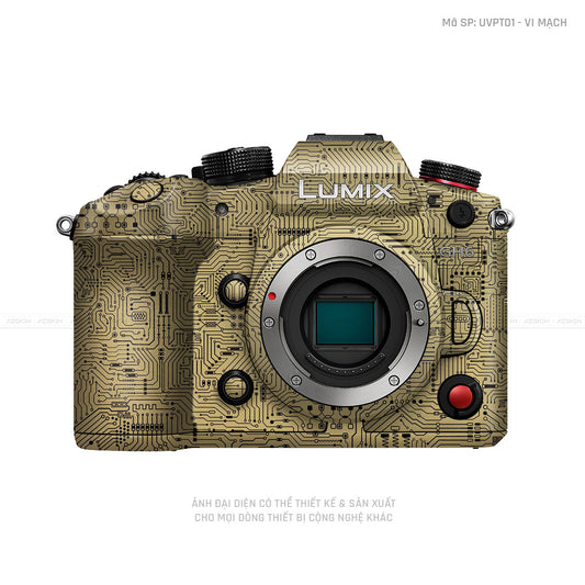 Dán Skin Máy Ảnh Lumix Vân Nổi Vi Mạch Vàng Đồng | UVPT01