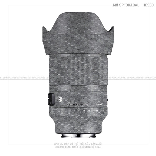 Dán Skin Ống Kính Sigma Vân Tổ Ong Xám | ORACAL - HC933