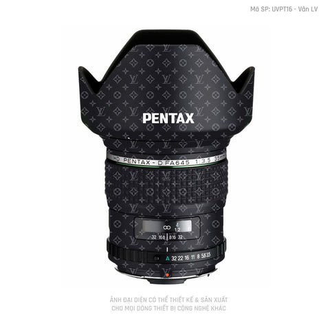 Dán Skin Ống Kính Pentax Vân Nổi Pattern LV Đen | UVPT16