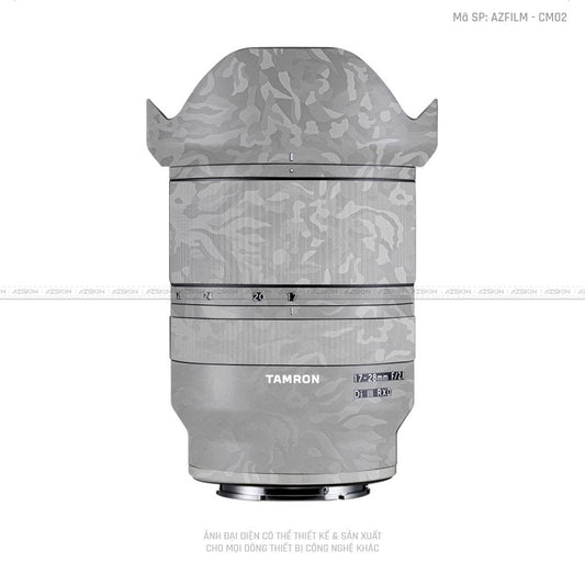 Dán Skin Ống Kính Tamron Vân Nổi Camo Xám | CM02