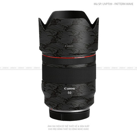 Dán Skin Ống Kính Canon Vân Nổi Pattern Wave Đen | UVPT09