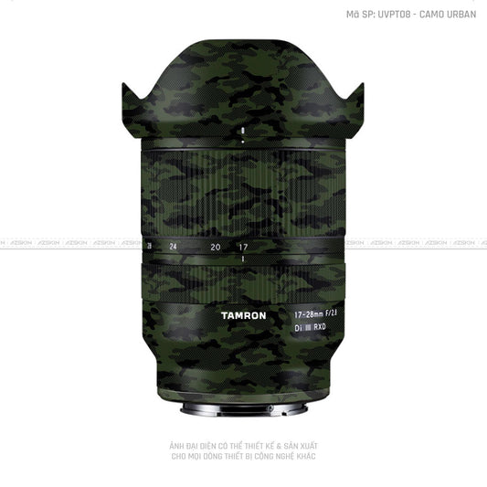 Dán Skin Ống Kính Tamron Vân Nổi Camo Urban Xanh | UVPT08