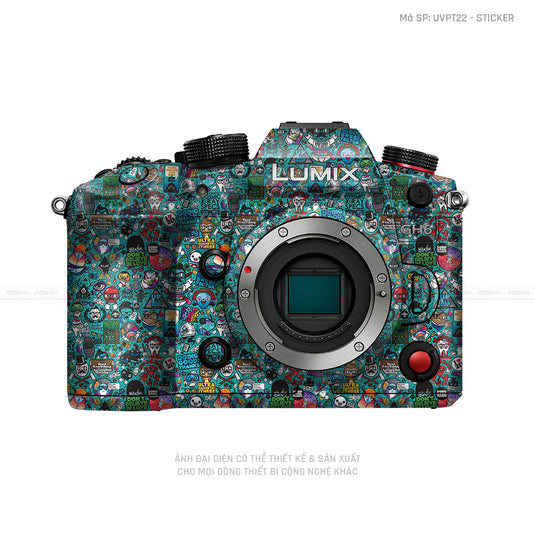 Dán Skin Máy Ảnh Lumix Vân Nổi Sticker 03 | UVPT22
