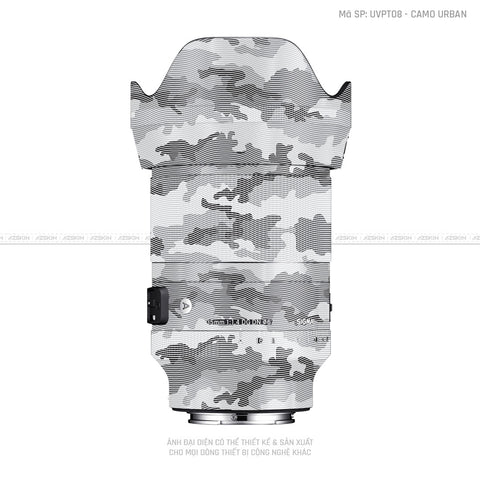Dán Skin Ống Kính Sigma Vân Nổi Camo Urban Trắng | UVPT08