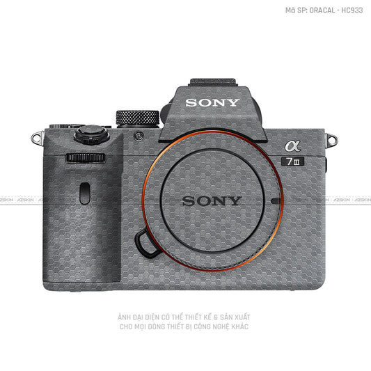 Dán Skin Máy Ảnh Sony Vân Tổ Ong Xám | ORACAL - HC933