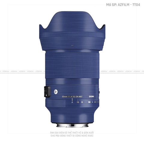 Dán Skin Ống Kính Sigma Vân Titan Xước Xanh | AZFILM - TT04