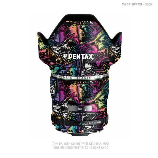 Dán Skin Ống Kính Pentax Vân Nổi Neon 04 | UVPT19