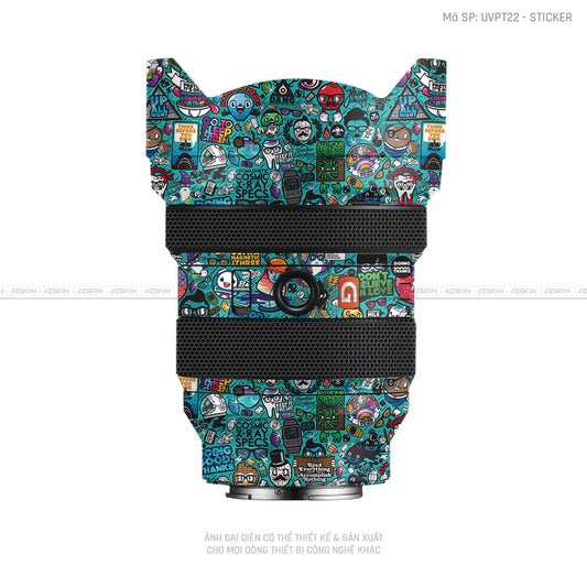 Dán Skin Ống Kính Sony Vân Nổi Sticker 03 | UVPT22