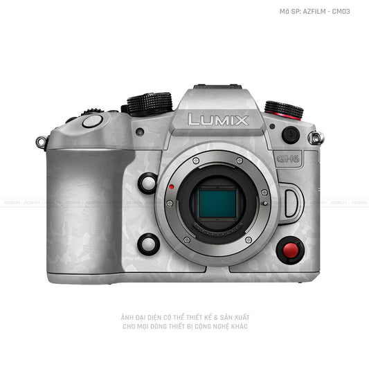 Dán Skin Máy Ảnh Lumix Vân Nổi Camo Trắng | AZFILM - CM03