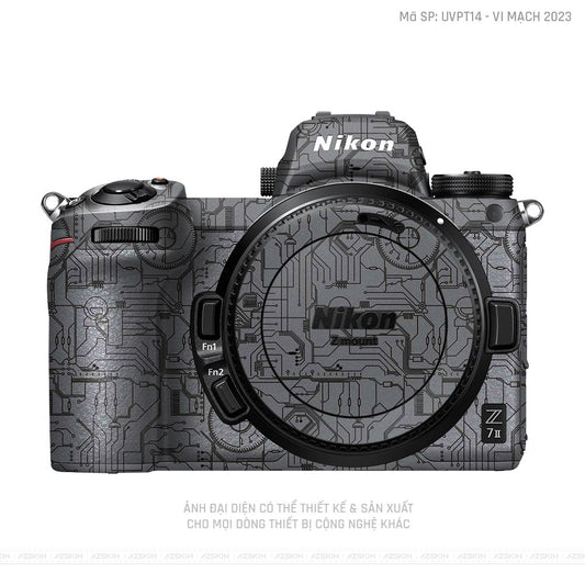 Dán Skin Máy Ảnh  Nikon Vân Nổi Vi Mạch 2023 Xám | UVPT14