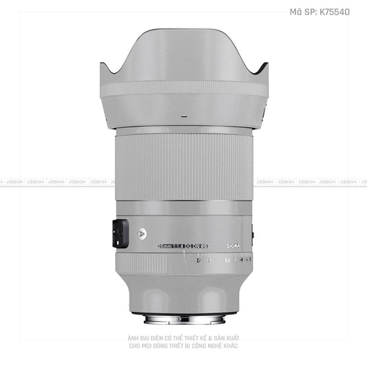 Dán Skin Ống Kính Sigma Màu Bạc | K75548