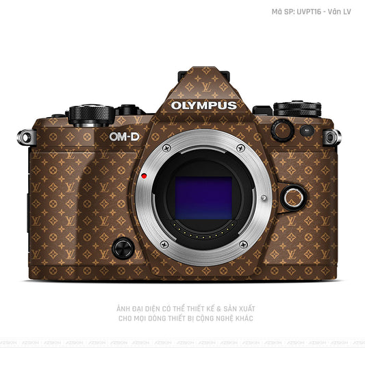 Dán Skin Máy Ảnh Olympus Vân Pattern LV Nâu | UVPT16